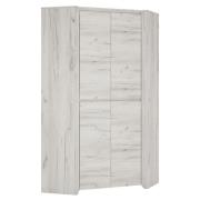 Alink Wooden Corner Wardrobe With 2 Doors In White