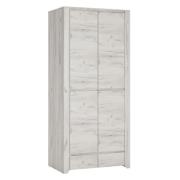 Alink Wooden 2 Doors 2 Drawers Wardrobe In White