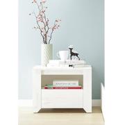 Alink Wooden Bedside Cabinet With 1 Drawer In White