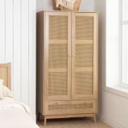 ie Wooden Wardrobe With 2 Doors And 1 Drawer In Oak