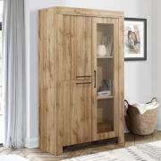 Canton Wooden Display Cabinet In Oak