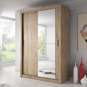 Allen Wardrobe With 2 Sliding Doors In Shetland Oak