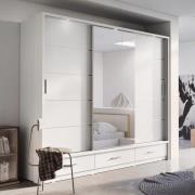 Allen Wooden Wardrobe With 3 Sliding Doors In Matt White