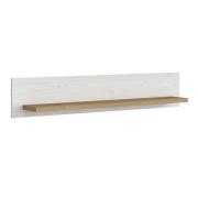 Clinton Wooden Wall Shelf In White And Oak