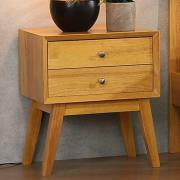 Kairos Solid Hardwood Bedside Cabinet In Natural Oak