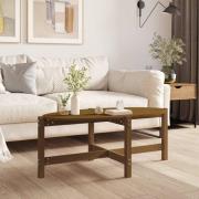 Laurel Solid Pine Wood Coffee Table In Honey Brown