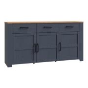 Belgin Sideboard 3 Doors 3 Drawers In Riviera Oak And Navy