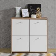 Beile Wooden Sideboard 4 Doors In Artisan Oak And White