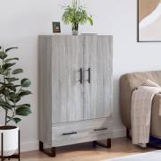 Kacia Wooden Highboard With 2 Doors 1 Drawers In Grey Sonoma Oak