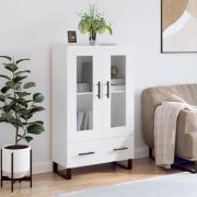 Alivia Wooden Display Cabinet With 2 Doors 1 Drawer In White