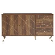 Flora Wooden Sideboard 2 Doors 3 Drawers In Veneering Effect