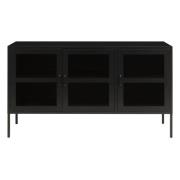 Accra Steel Display Cabinet With 3 Doors In Black