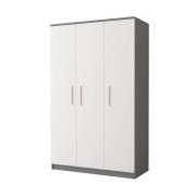 Oxnard Wooden Wardrobe With 3 Doors In Matt Grey