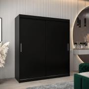 Tavira Wooden Wardrobe 2 Sliding Doors 180cm In Black