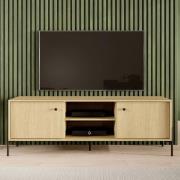 Salta Wooden TV Stand With 2 Doors In Salta Oak