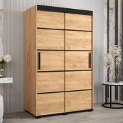 Beilla IV Wooden Wardrobe 2 Sliding Doors 120cm In Golden Oak