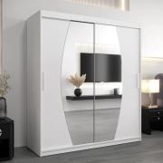 Eden Mirrored Wardrobe 2 Sliding Doors 180cm In White