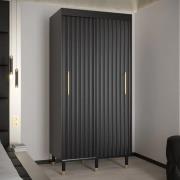 Adel I Wooden Wardrobe With 2 Sliding Doors 100cm In Black