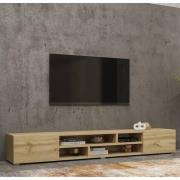 Citrus Wooden TV Stand With 2 Doors In Wotan Oak