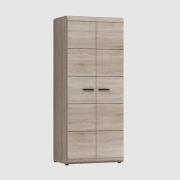 Lecco Wooden Wardrobe With 2 Hinged Doors In Sonoma Oak