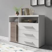 Reims Wooden Sideboard With 1 Door 3 Drawers In Andersen Pine