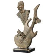 Ocala Polyresin Guitar Player Sculpture In Gold