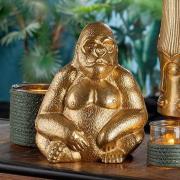 Scranton Aluminium Gorilla Sculpture In Gold