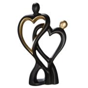 Ocala Ceramics Francis Couple Heart Binding Sculpture In Black