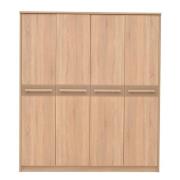 Canton Wooden Wardrobe With 4 Doors In Sonoma Oak