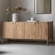 Captiva Acacia Wood Sideboard With 4 Doors In Natural