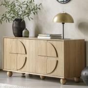 Goleta Wooden Sideboard With 4 Doors In Matt Natural