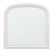 Salta Overmantle Wall Mirror In Stone Wooden Frame