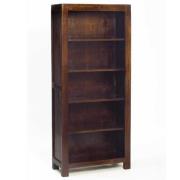 Tivat Mango Wood Open Bookcase Large In Dark Mahogany