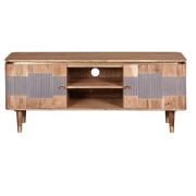 Weston Acacia Wood TV Stand With 2 Doors In Natural