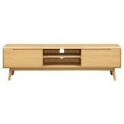 Cairo Wooden TV Stand With 2 Doors In Natural Oak