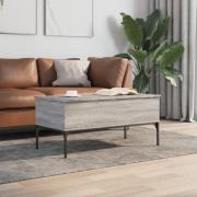 Ramsey Wooden Coffee Table With Metal Frame In Grey Sonoma