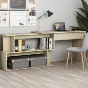 Fowey Wooden Laptop Desk Corner In Sonoma Oak