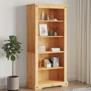 Croydon Wooden Bookcase With 5 Shelves In Brown