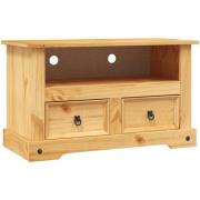 Croydon Wooden TV Stand With 2 Drawers In Brown