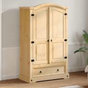 Croydon Wooden Wardrobe With 2 Doors 1 Drawer In Brown