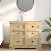 Croydon Wooden Chest Of 6 Drawers Small In Brown