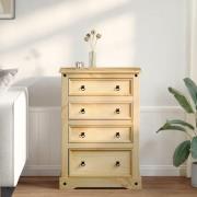 Croydon Wooden Chest Of 4 Drawers Medium In Brown