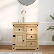 Croydon Wooden Sideboard With 1 Door 4 Drawers In Brown