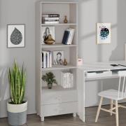 Hull Wooden Bookcase With 2 Drawers In White