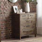 Homer Wooden Chest Of 5 Drawers In Brown