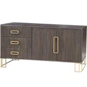 Bonita Wooden Sideboard With 2 Doors 3 Drawers In Dark Brown