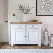 Celina Wooden Sideboard Large With 2 Doors In Oak And White