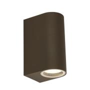 Eiffel 2 Light Outdoor Wall Light In Rustic Brown