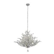 Bouquet 11 Light Crystal Glass Pendant Light In Chrome