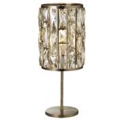 Bijou Champagne Glass Table Lamp In Antique Brass